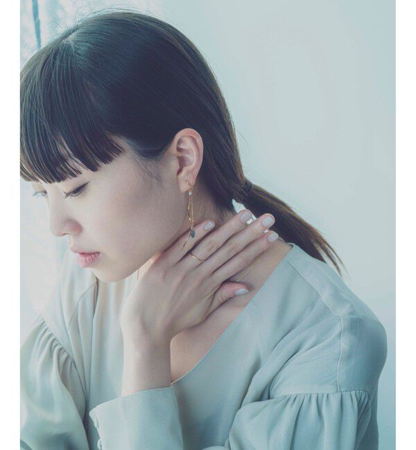 ete「イヤリング&イヤリングチャーム ナチュラルストーン/スパイラル」|イヤリング|