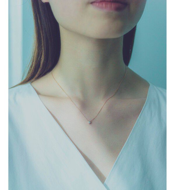 ete「K18 ダイヤモンド 0.15ct ネックレス「ブライト」」|ネックレス|