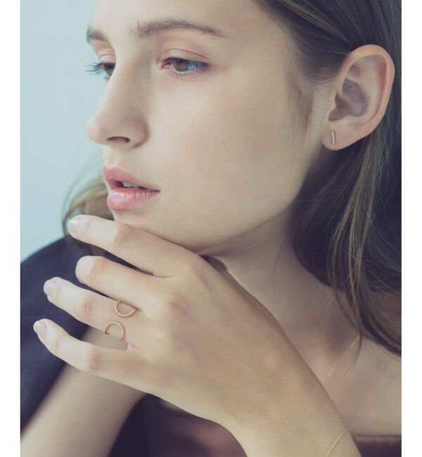 ete「K18YG パーティクル リング」|リング|