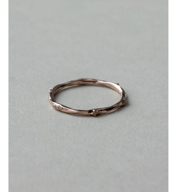 ete「K18MPG レイヤード ダイヤモンド ツイスト リング」|リング|