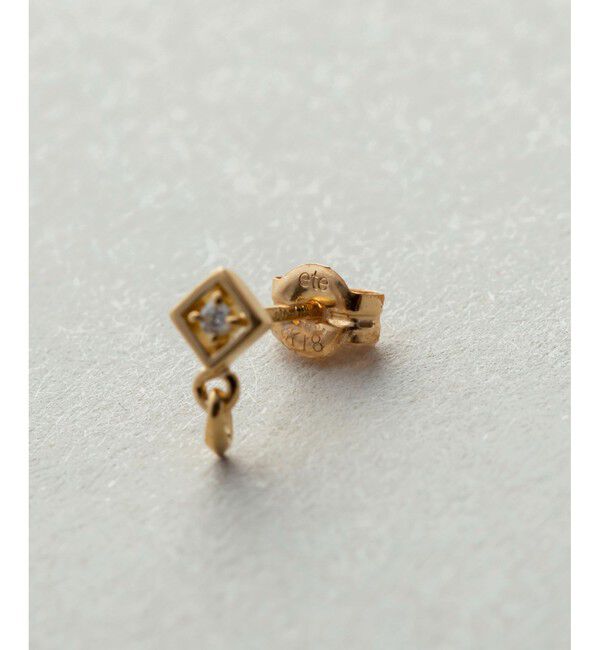 ete「K18YG ダイヤモンド ピアス」|ピアス|