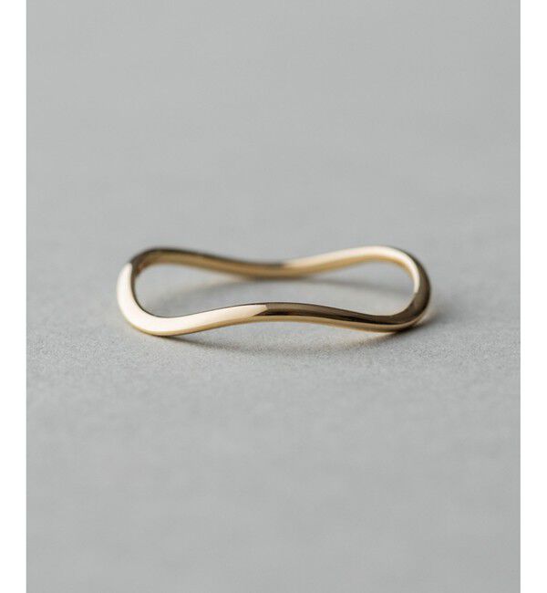 ete「[レイヤード] K10YG ウェーヴ リング」|リング|イエローゴールド