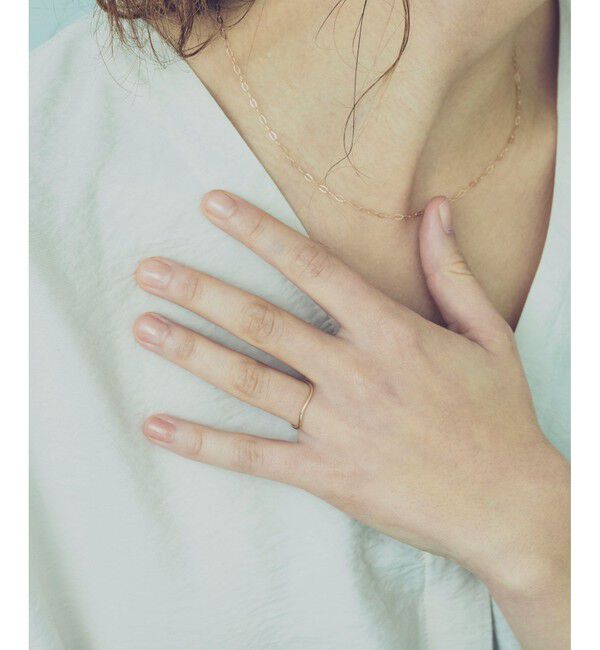 ete「[レイヤード] K10YG ウェーヴ リング」|リング|