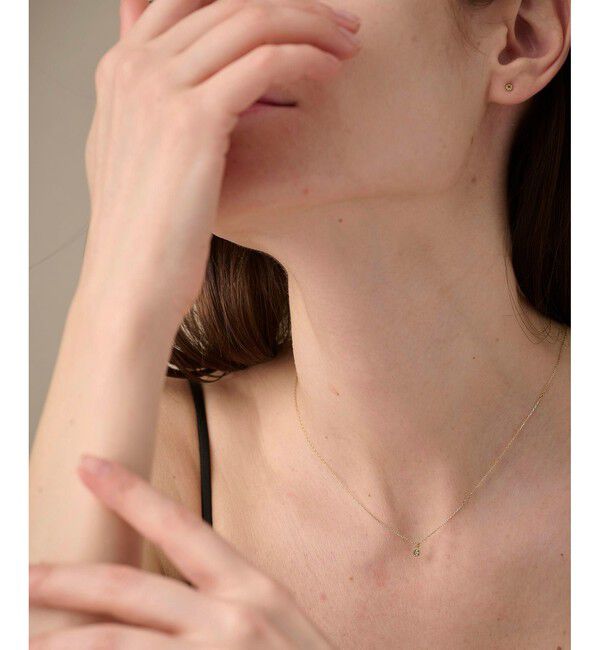 ete「K18YG フルール ネックレス（誕生石 5・7・9月）」|ネックレス|