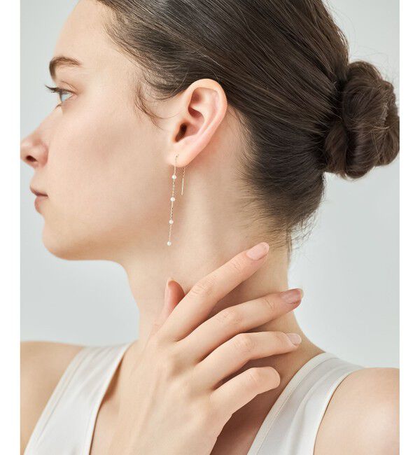 ete「[ミストピンク] K10MPG パール ピアス」|ピアス|