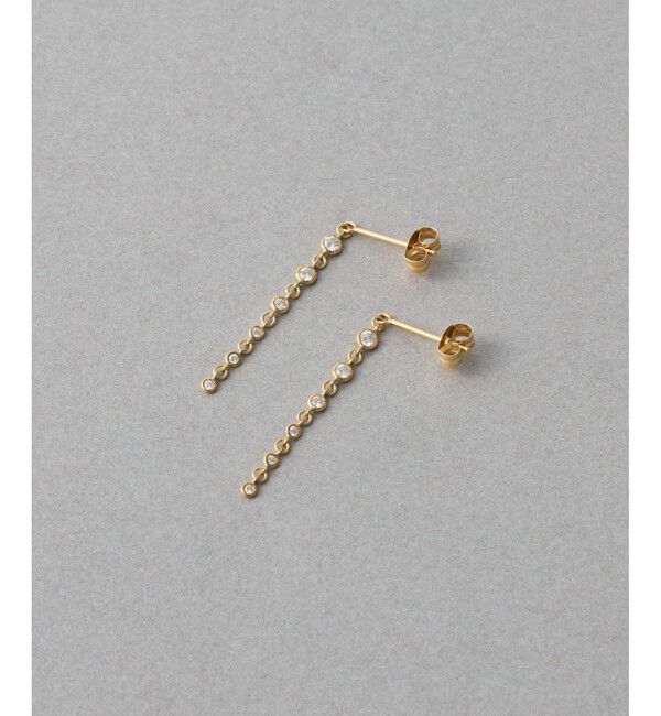 ete「[デュー] K18YG ダイヤモンド ピアス」|ピアス|