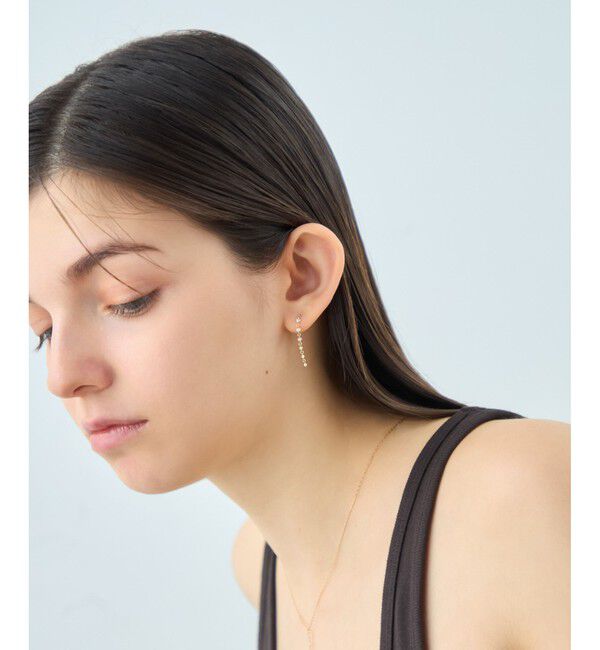 ete「[デュー] K18YG ダイヤモンド ピアス」|ピアス|