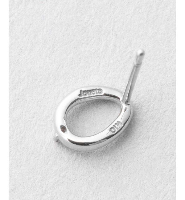 Jouete「K10WG ダイヤモンド ピアス  オーバル」|ピアス|