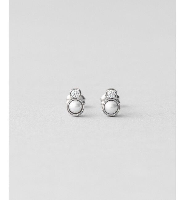 Jouete「ピアス パール&times;ジルコニア」|ピアス|プラチナム