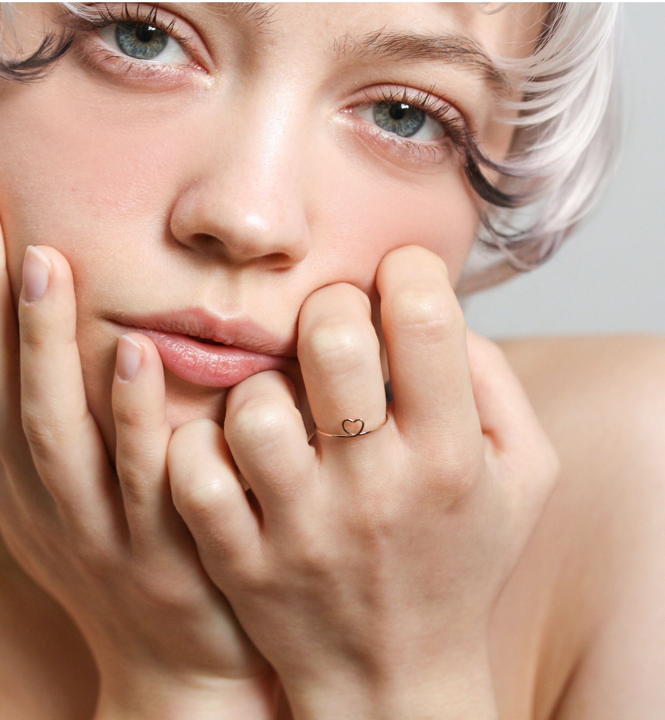  「ゴールド ハート リング  | K10YG」|リング|