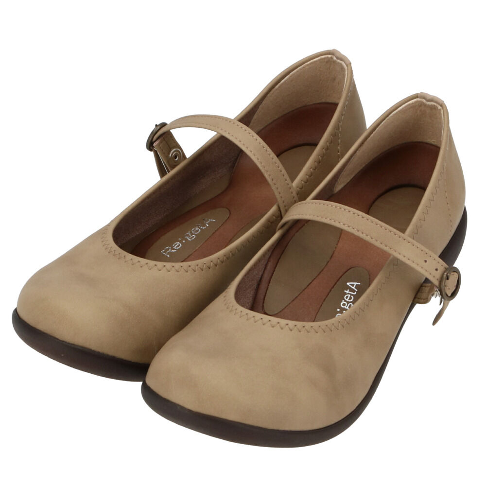 BACKYARD FAMILY「靴 レディース 歩きやすい 通販 リゲッタ パンプス おしゃれ 痛くない ローヒール 旅行」|パンプス|ベージュ1