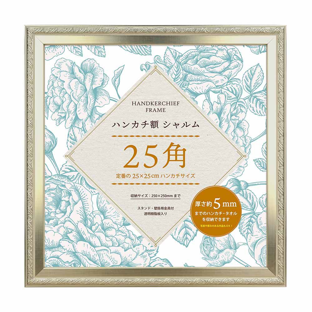 BACKYARD FAMILY「フレーム 正方形 通販 ハンカチ額 25角 額 シャルム 250 x 250mm 額縁 25cm」|その他|シルバー1