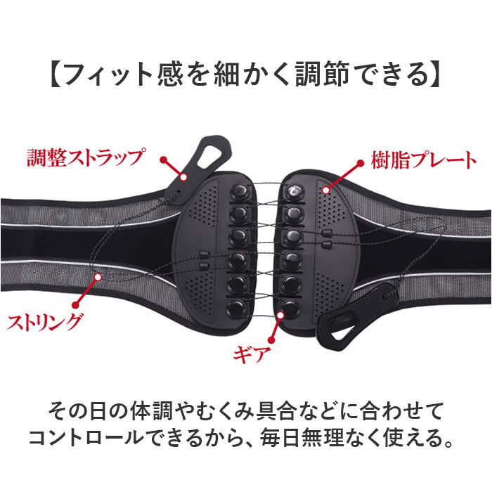BACKYARD FAMILY「腰 サポーター 通販 ウエストベルト ギアホールド12ギア 腰サポーター コルセット 腰用」|その他|