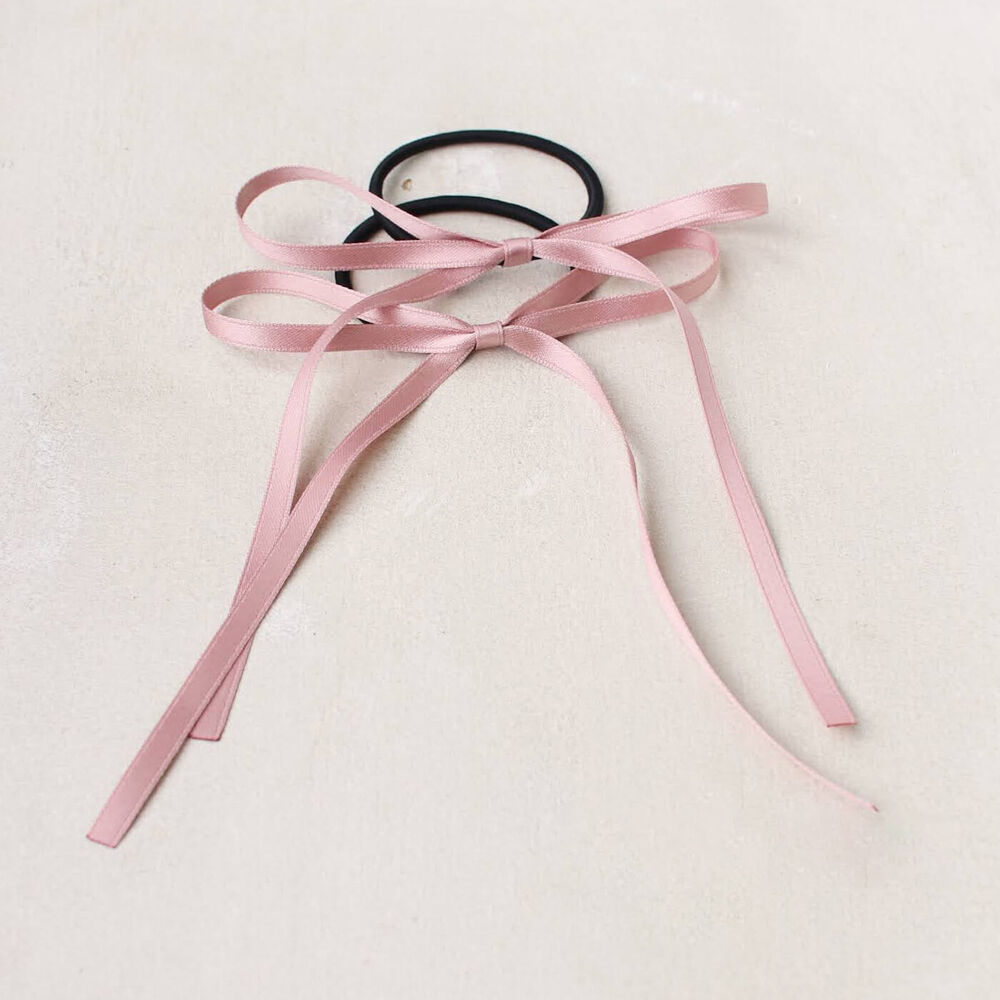 BACKYARD FAMILY「キッズ ヘアゴム リボン 通販 2個セット 68192302 ロンロンリボンヘアゴム 小さめ」|ヘアゴム・シュシュ|ピンク1