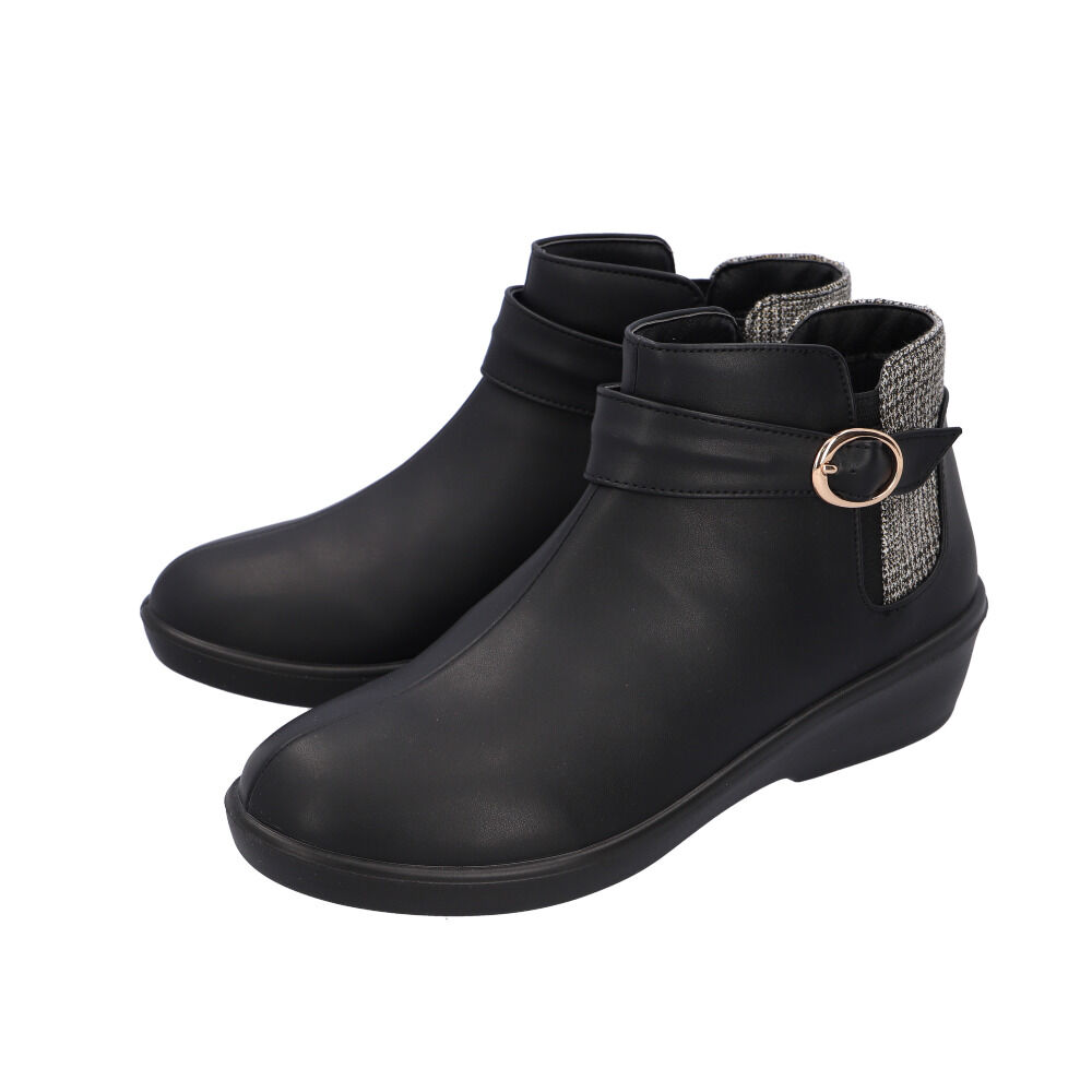 BACKYARD FAMILY「Pansy パンジー ブーツ レディース 通販 ショートブーツ レディースシューズ 靴 シューズ」|ショートブーツ|ブラック2