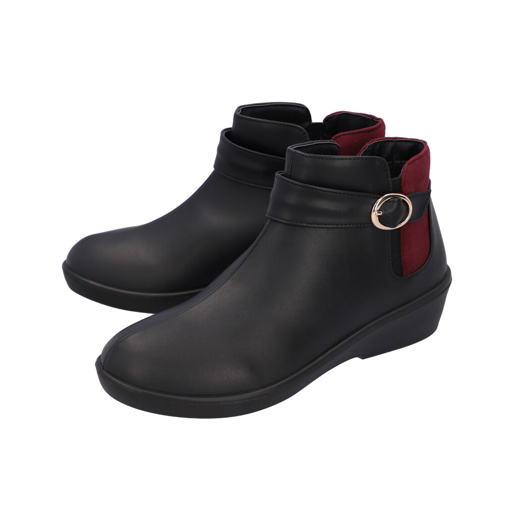 BACKYARD FAMILY「Pansy パンジー ブーツ レディース 通販 ショートブーツ レディースシューズ 靴 シューズ」|ショートブーツ|レッド1