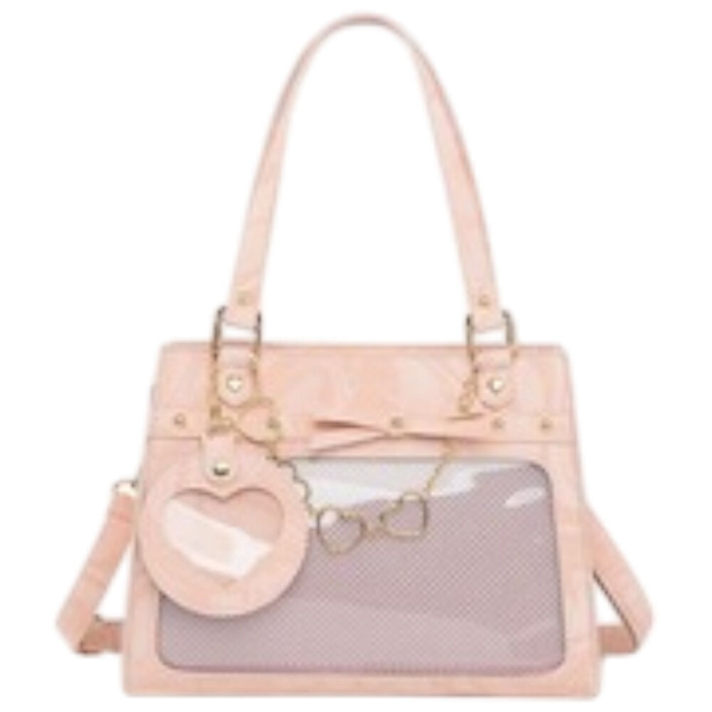 BACKYARD FAMILY「痛バッグ リボン ショルダー 推し活 2WAY 通販 痛バック 痛バ 推し活バッグ 推し活バック」|ショルダー・メッセンジャー|ピンク1