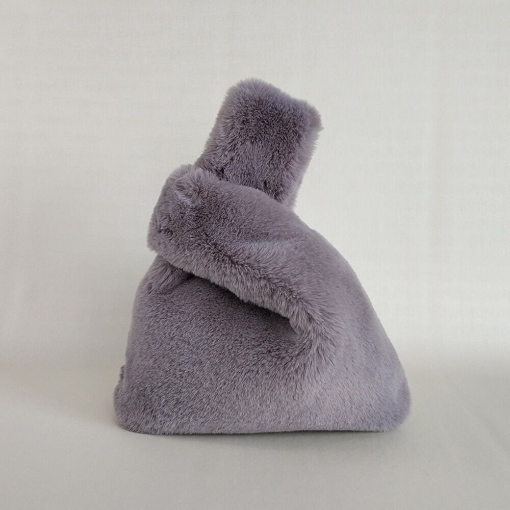 BACKYARD FAMILY「ファー ハンドバッグ 通販 ハンドバック ファーバッグ ファーバック レディース モコモコバッグ」|ハンドバッグ|グレー1