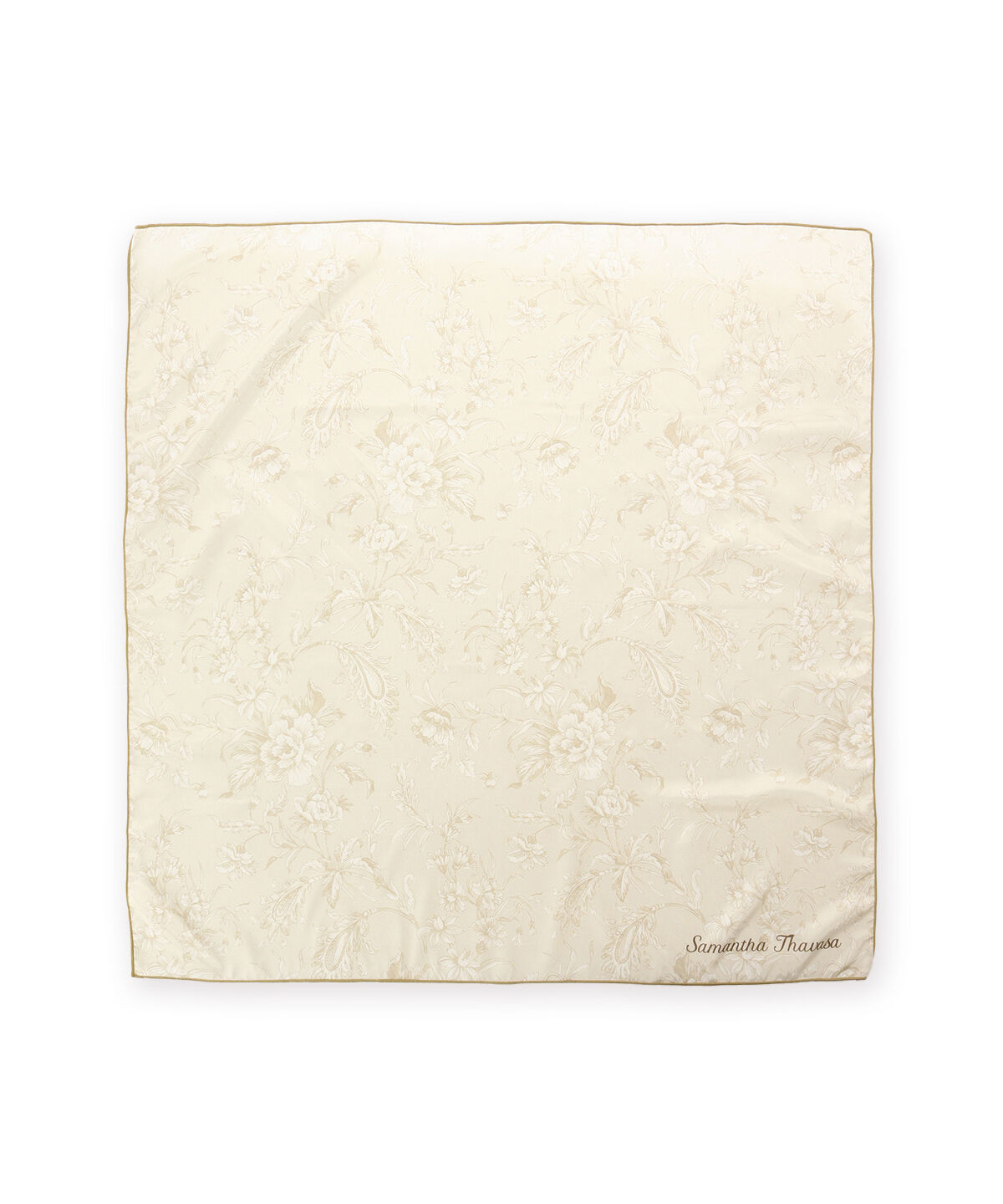 Samantha Thavasa「クラシックフラワーデザインスカーフ」|その他|グレージュ