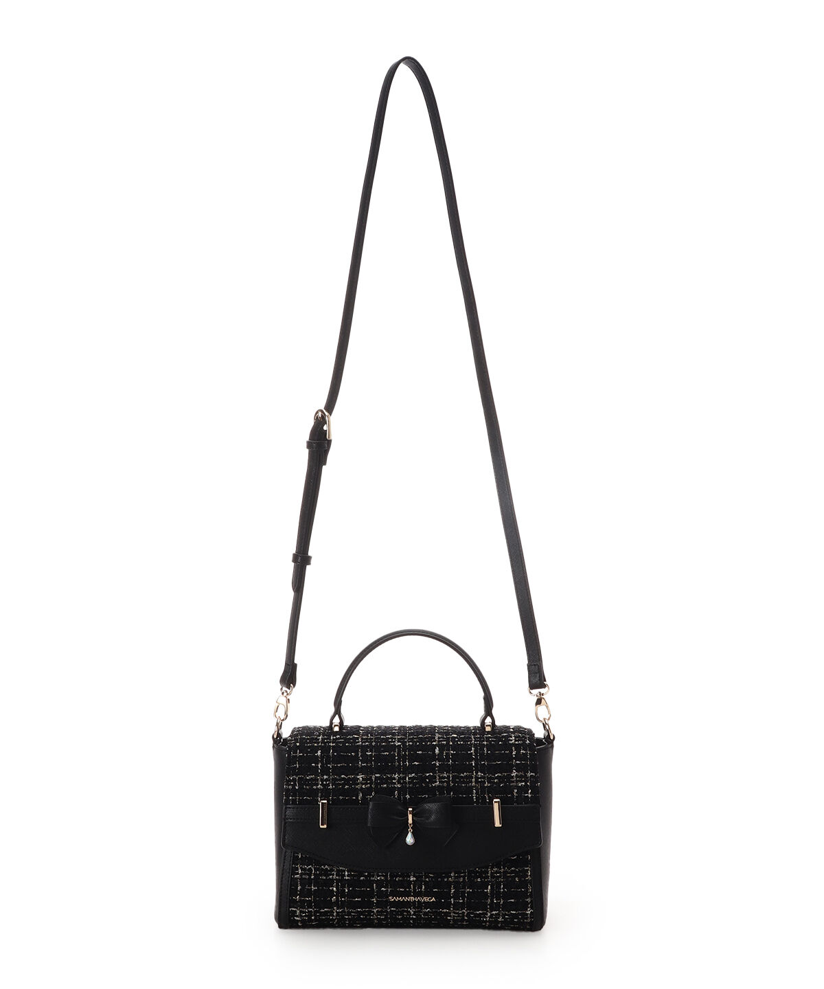 Samantha Vega「ツイードアクセントリボンショルダーバッグ」|ショルダー・メッセンジャー|