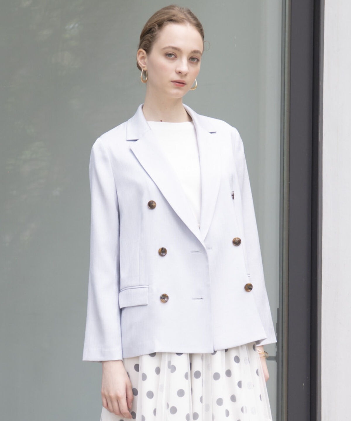 アンドクチュール「麻調テーラードジャケット」|テーラードジャケット|