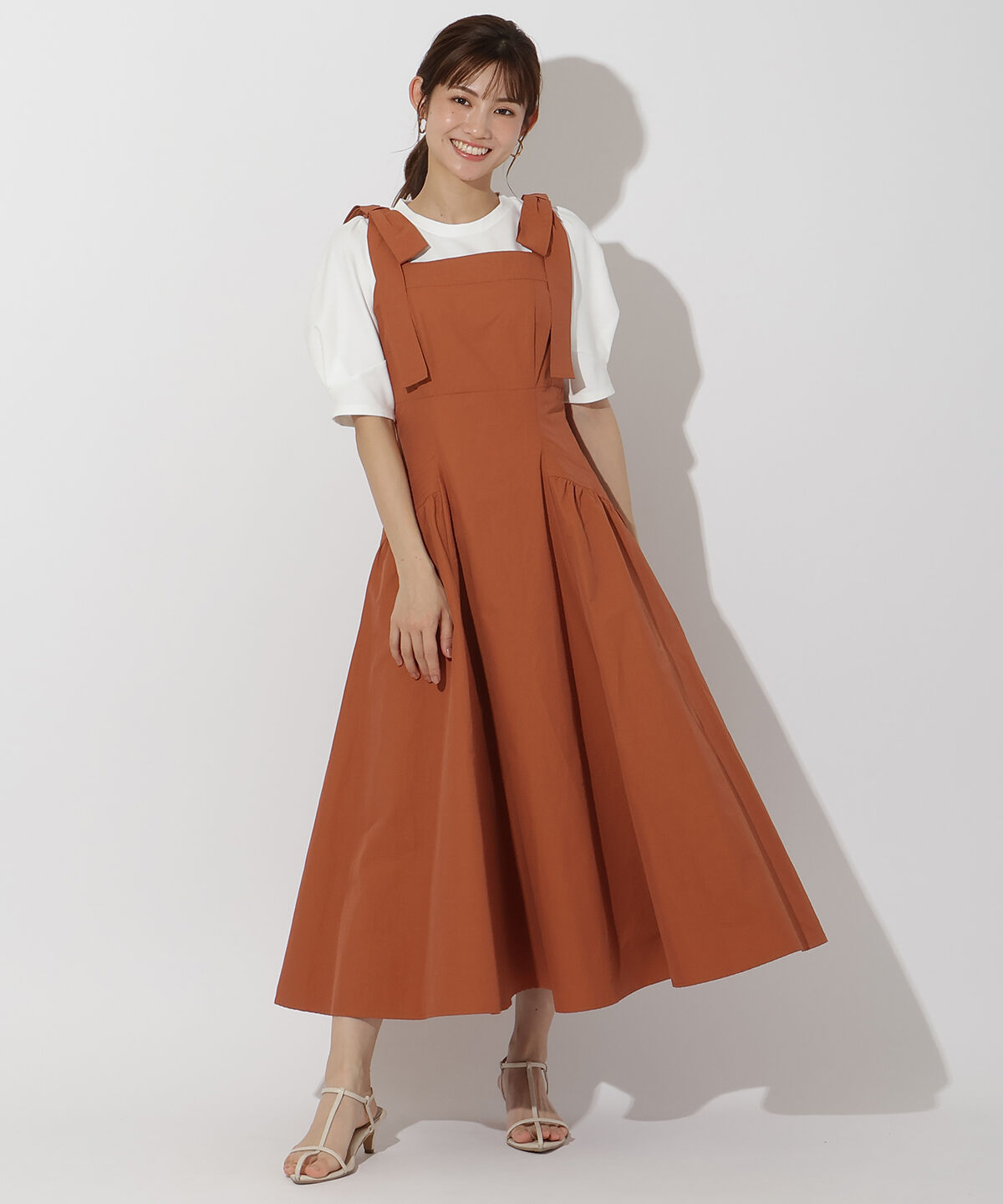 アンドクチュール「ショルダーリボンジャンスカ」|ワンピース|