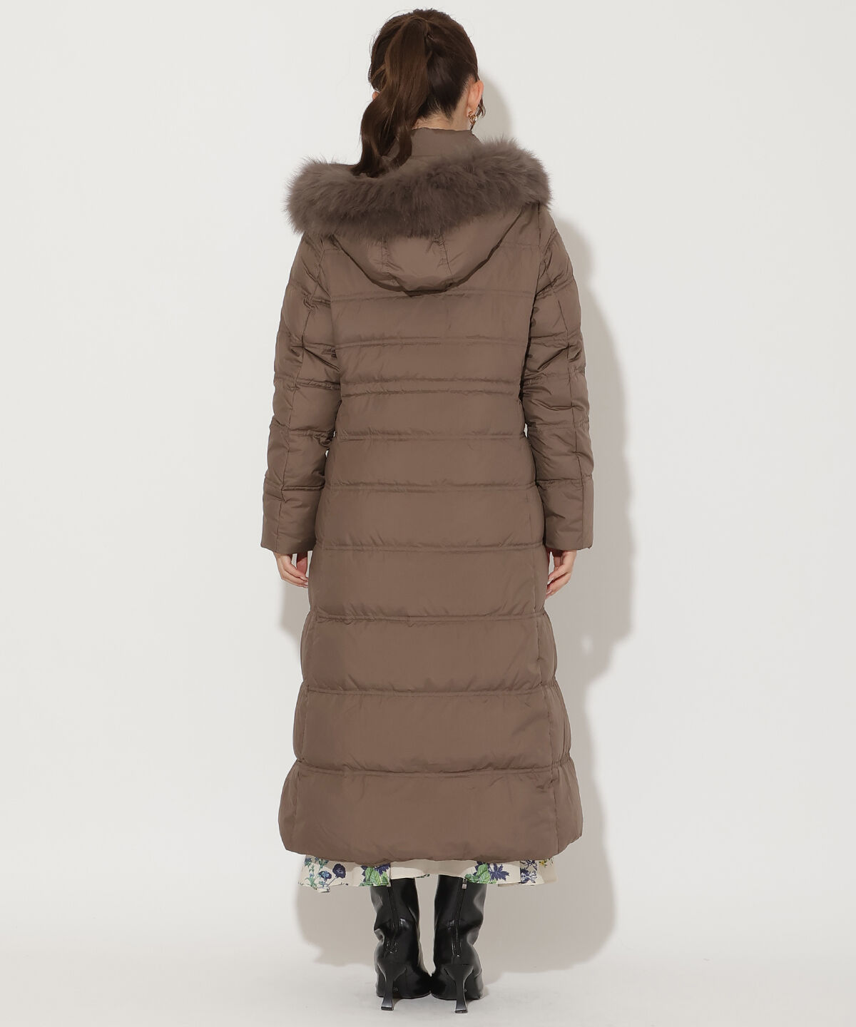 アンドクチュール「FOXファー付きスーパーロングダウン」|ダウン|