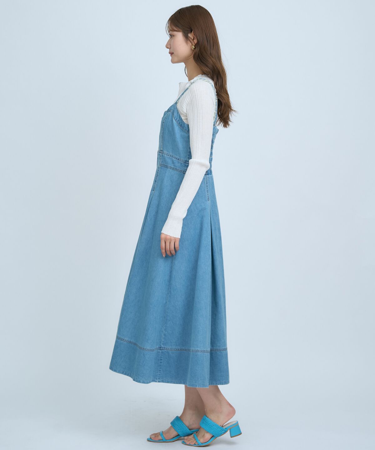 アンドクチュール「デニムジャンパースカート」|ジャンパースカート|