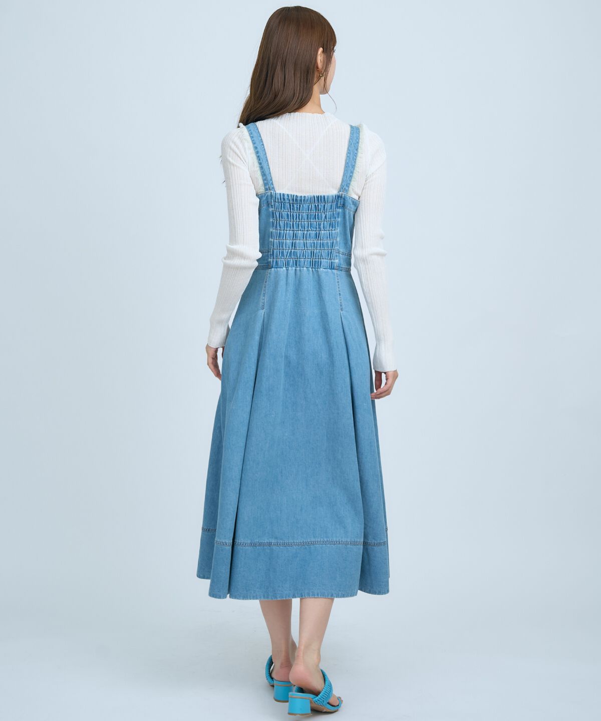 アンドクチュール「デニムジャンパースカート」|ジャンパースカート|