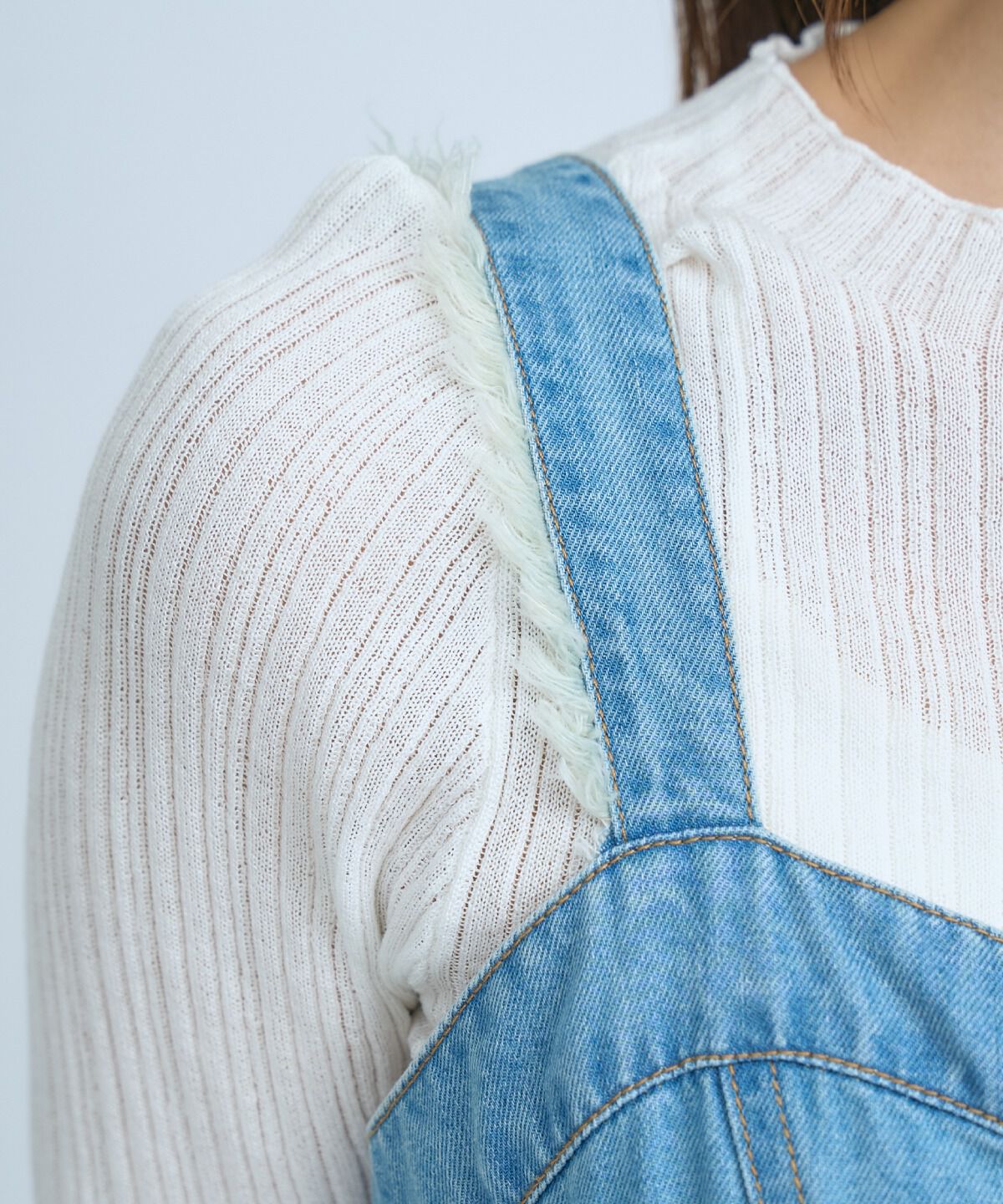 アンドクチュール「デニムジャンパースカート」|ジャンパースカート|