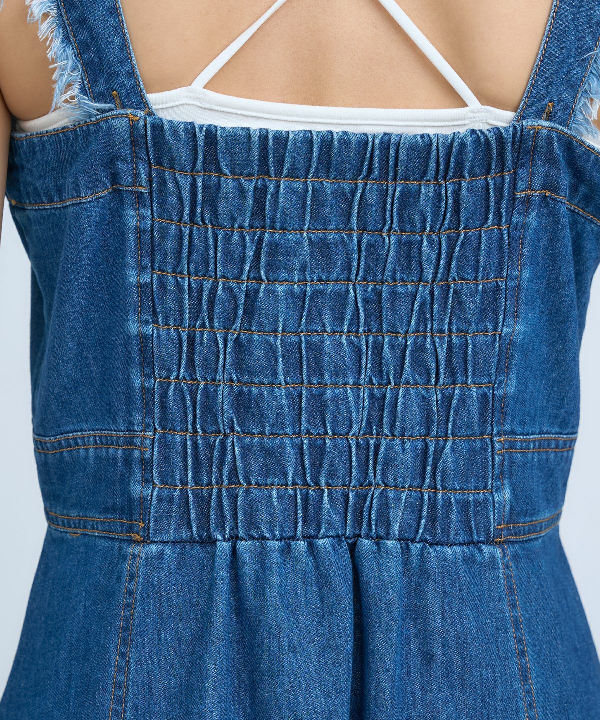 アンドクチュール「デニムジャンパースカート」|ジャンパースカート|