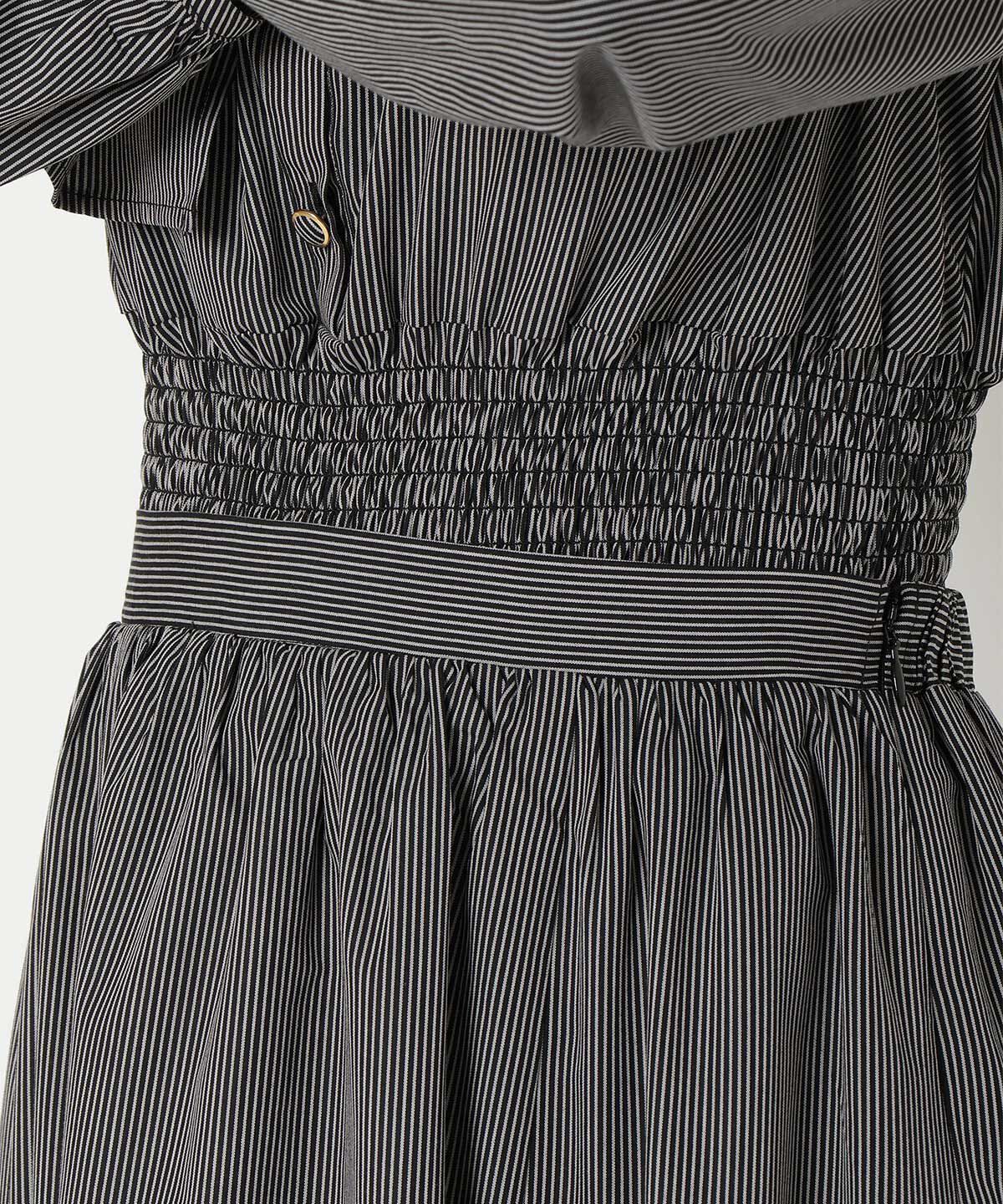 REDYAZEL「ストライプレッグ開きスカート」|フレア|