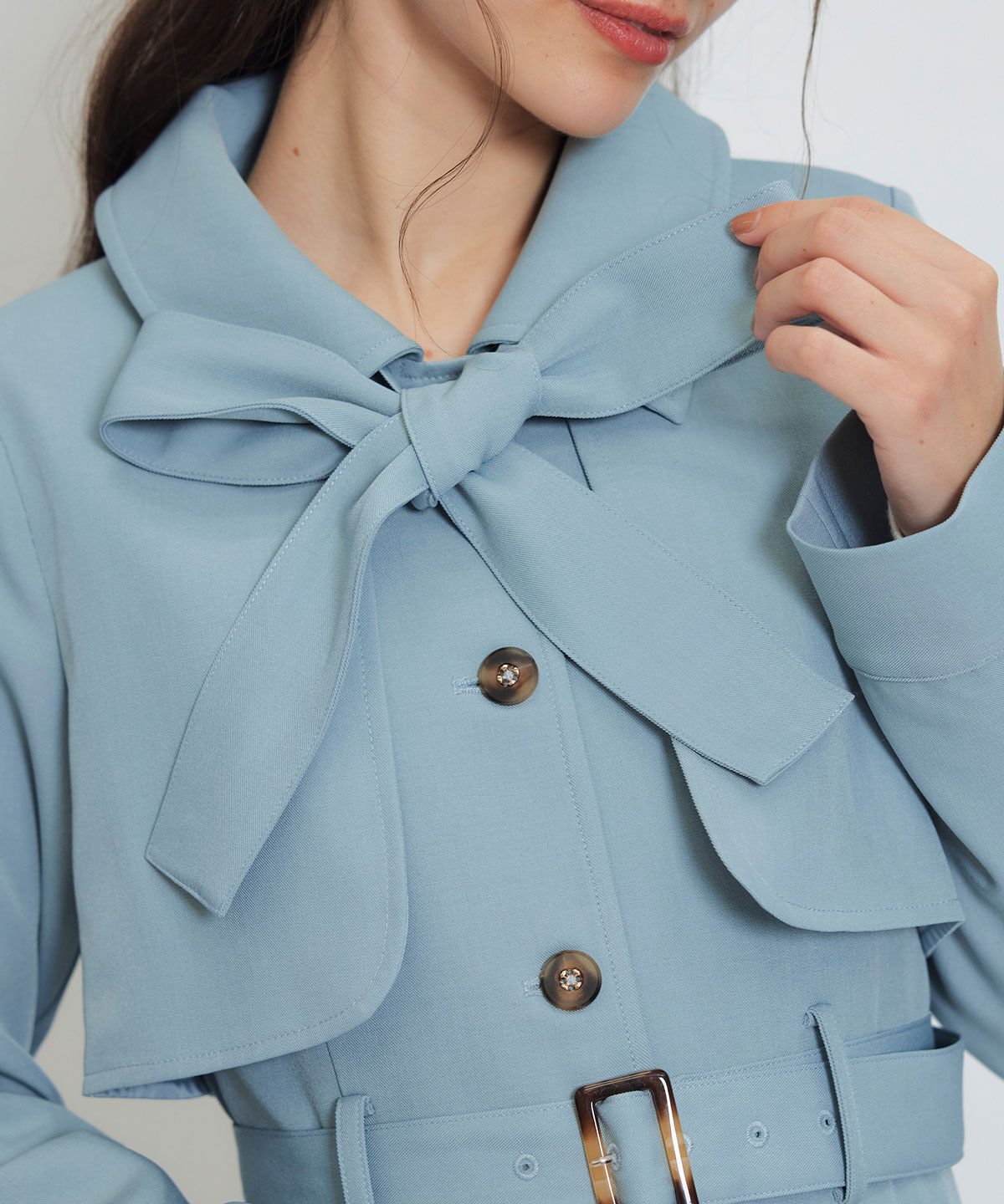 REDYAZEL「2WAYレイヤードライクリボントレンチコート」|トレンチコート|