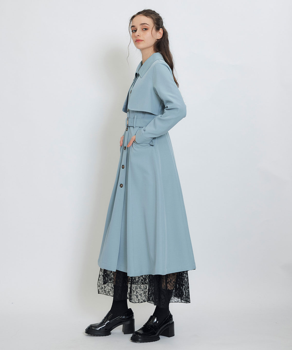 REDYAZEL「2WAYレイヤードライクリボントレンチコート」|トレンチコート|