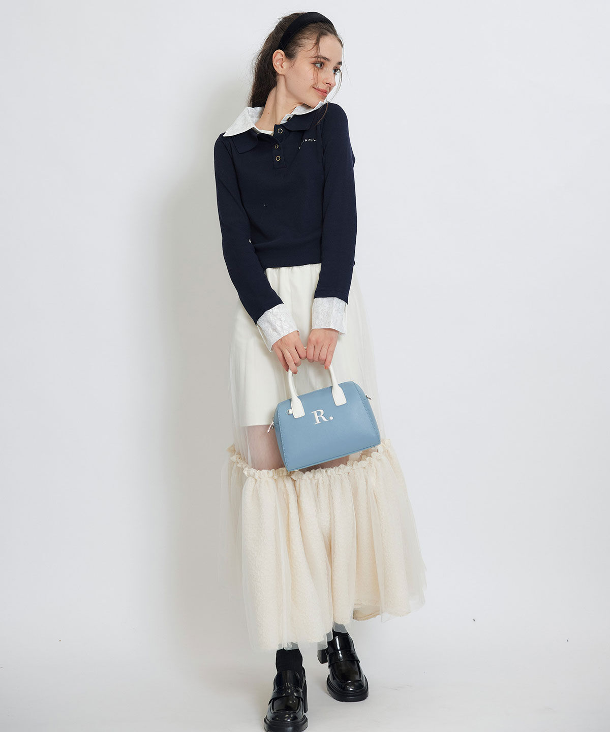 REDYAZEL「ボリュームシアーチュールフレアロングスカート」|フレア|