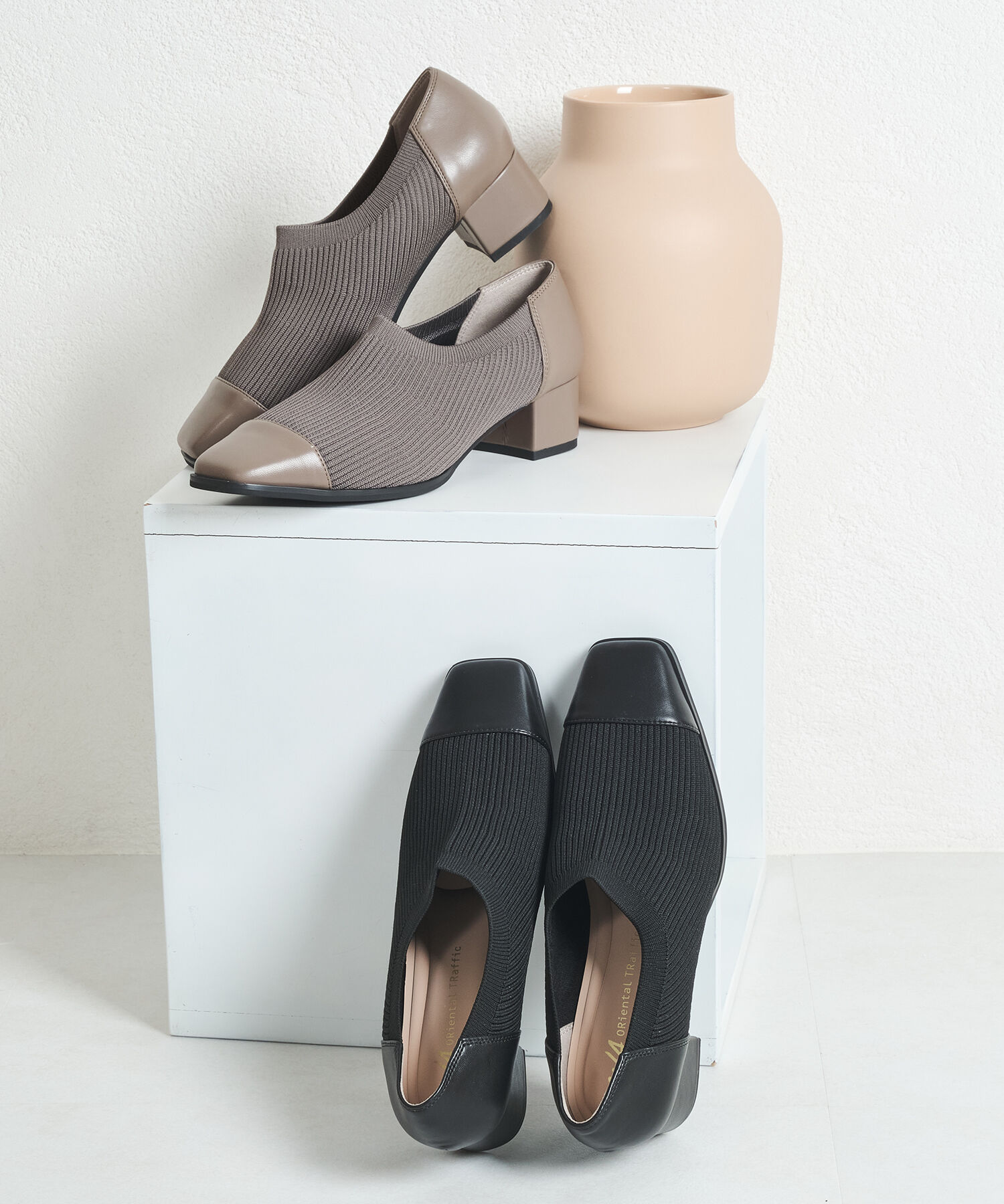 WA Oriental TRaffic「甲深ニットドッキングパンプス/42309」|パンプス|BLACK