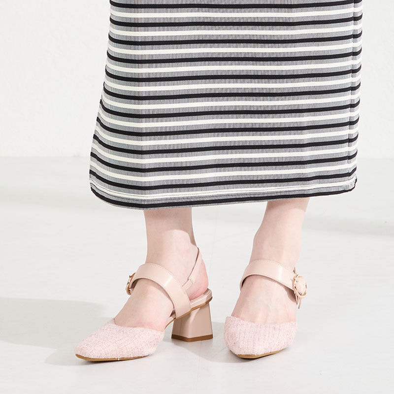 ORiental TRaffic「●2026春夏新作●ラウンドバックルセパレートパンプス/61122」|パンプス|PINK