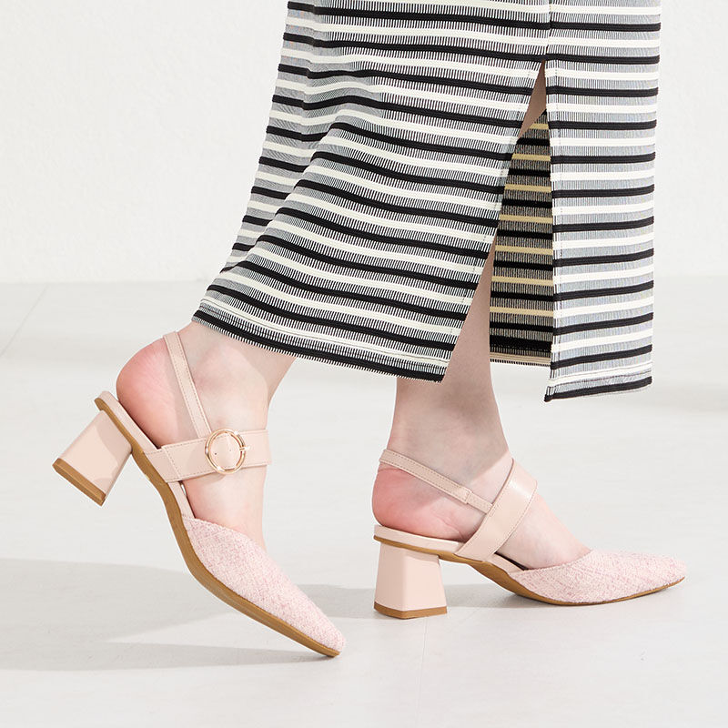 ORiental TRaffic「●2026春夏新作●ラウンドバックルセパレートパンプス/61122」|パンプス|