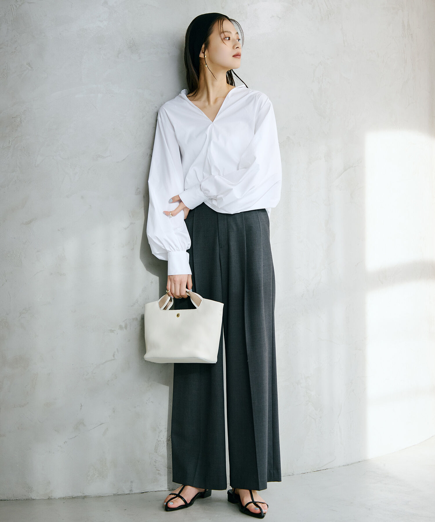 TOPKAPI TREASURE「【TREASURE TOPKAPI】ソフトシュリンク テープハンドル ショルダー付きミニ トート バッグ」|トートバッグ|