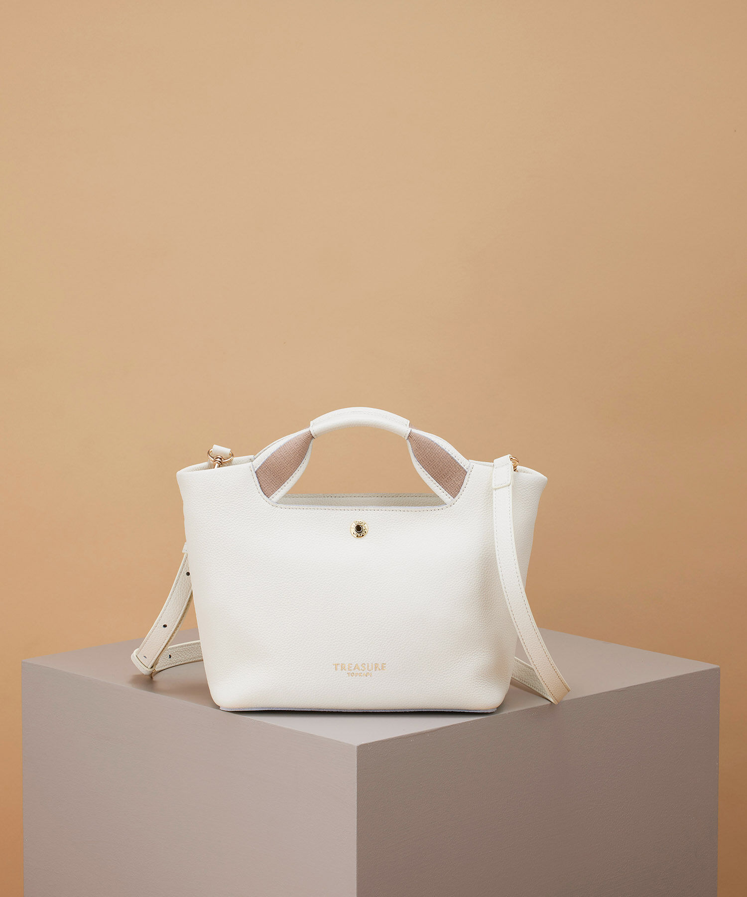 TOPKAPI TREASURE「【TREASURE TOPKAPI】ソフトシュリンク テープハンドル ショルダー付きミニ トート バッグ」|トートバッグ|