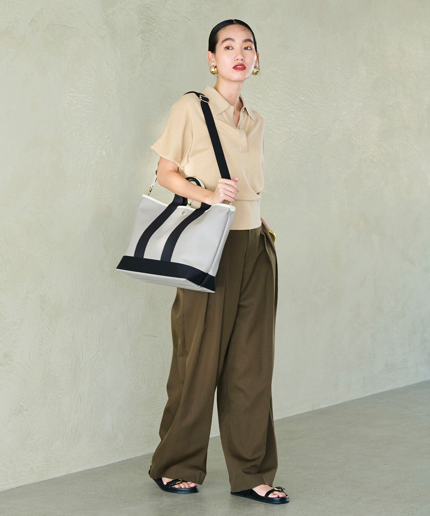 TOPKAPI BREATH「【Breath TOPKAPI】SCOTCH GRAIN スコッチグレイン ショルダー付き A4 トート バッグ」|トートバッグ|