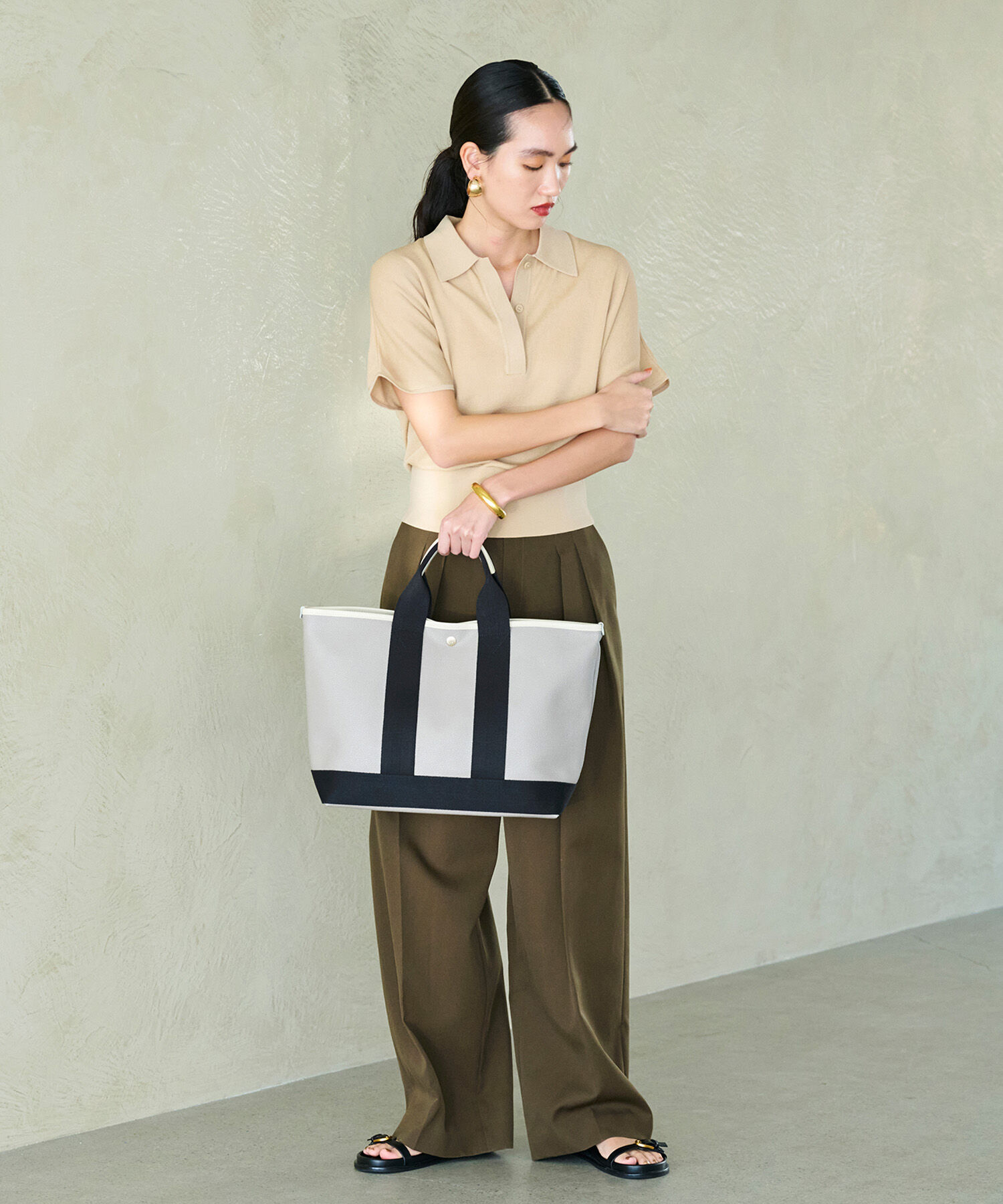 TOPKAPI BREATH「【Breath TOPKAPI】SCOTCH GRAIN スコッチグレイン ショルダー付き A4 トート バッグ」|トートバッグ|