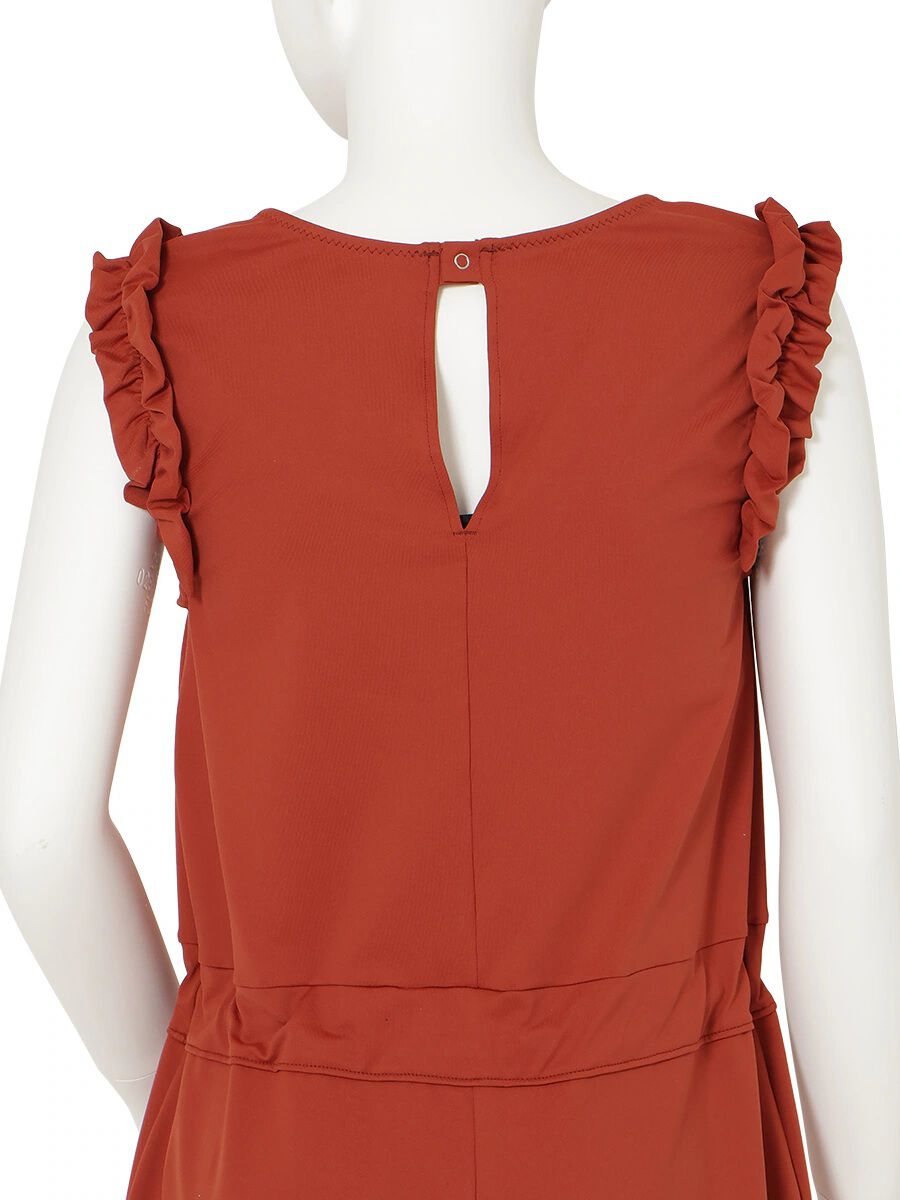 Riberce「UVカットフリルオールインワン水着」|コンビネゾン|