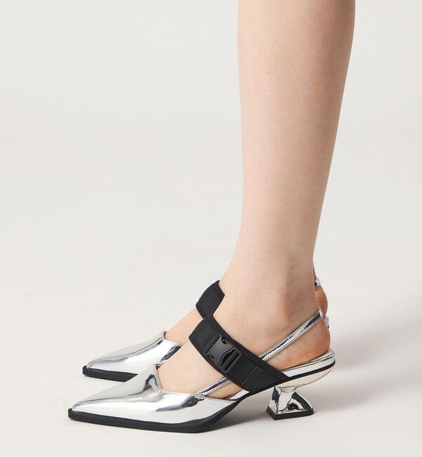 SY UNITED ARROWS「＜SY＞ シェイプヒールベルクロバックベルト パンプス50&uarr;」|パンプス|