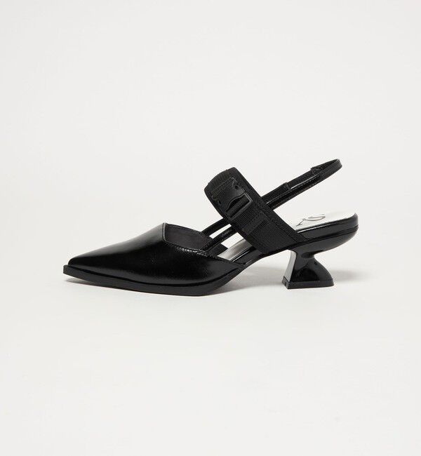 SY UNITED ARROWS「＜SY＞ シェイプヒールベルクロバックベルト パンプス50&uarr;」|パンプス|BLACK