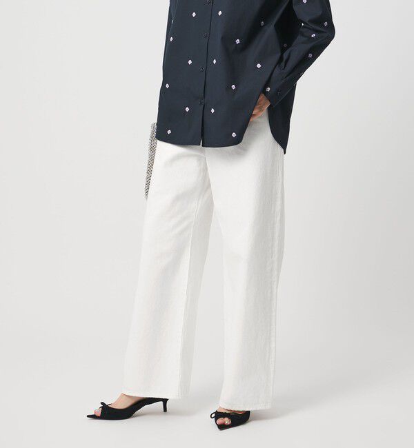 UNITED ARROWS「ルーズ ストレート デニムパンツ」|デニム|WHITE