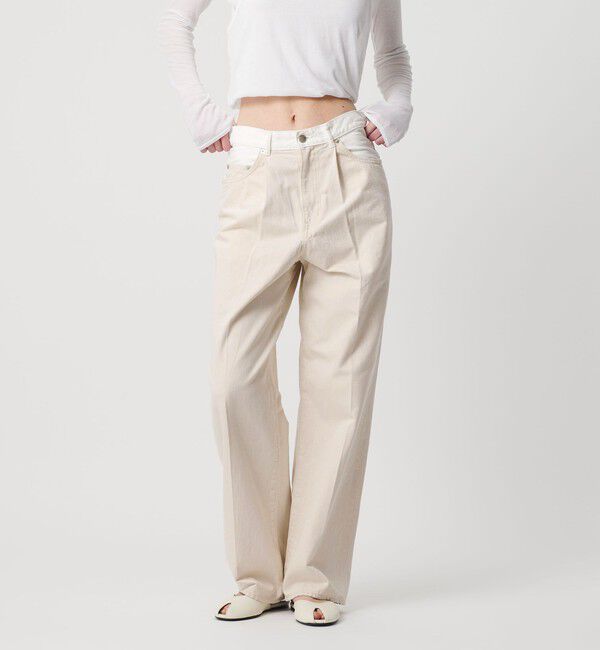 AEWEN MATOPH「＜AEWEN MATOPH＞カラータックデニムパンツ」|デニム|NATURAL