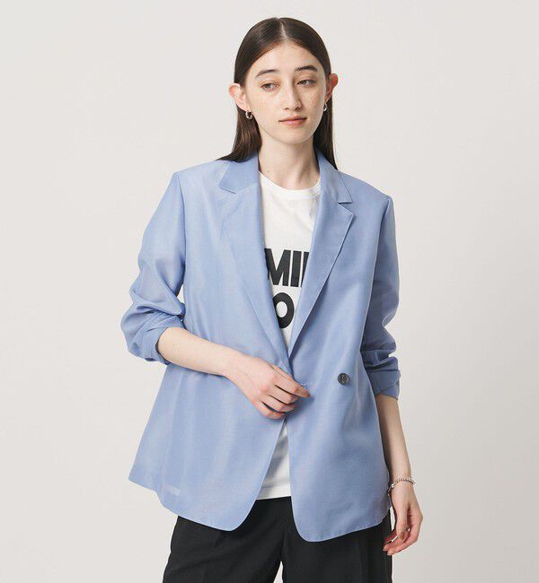 UNITED ARROWS「シアー テーラードジャケット ‐ウォッシャブル‐」|テーラードジャケット|LT.BLUE