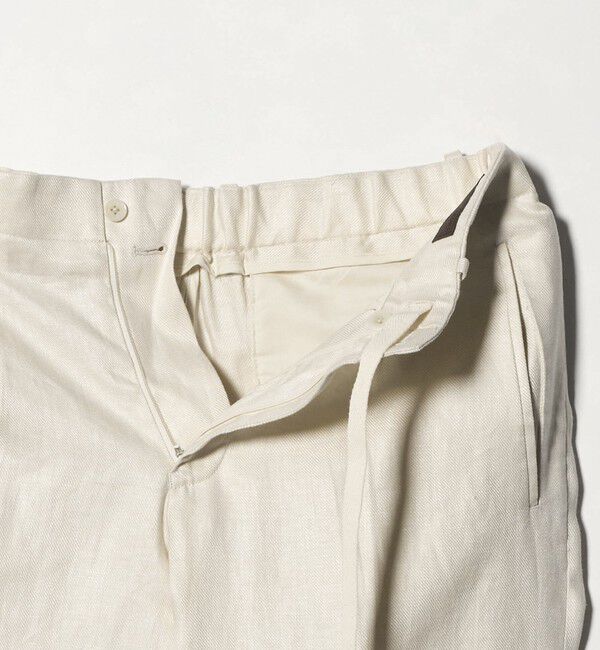 UNITED ARROWS「リネン ツイル １プリーツ リラックス テーパード イージースラックス」|スラックス|