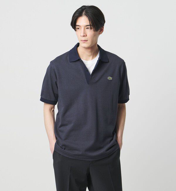 UNITED ARROWS「【別注】＜LACOSTE＞ボーダー スキッパー ポロシャツ」|ポロシャツ|